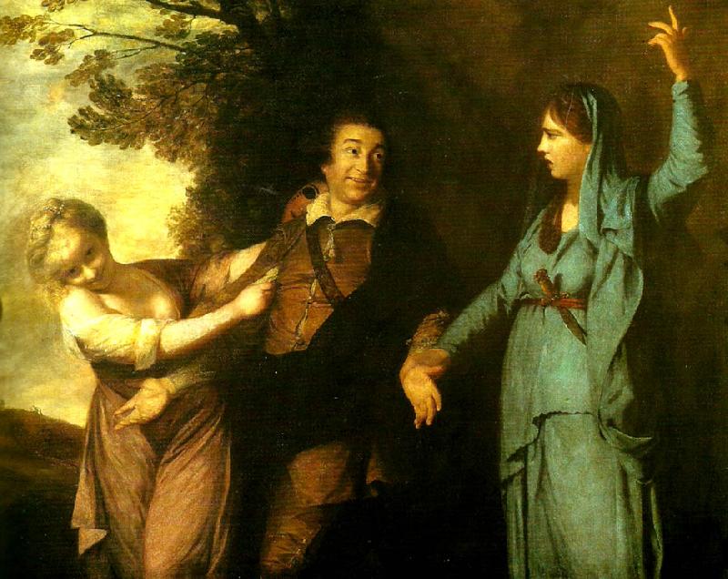 Sir Joshua Reynolds garrick between tragedy and  comedy Sweden oil painting art